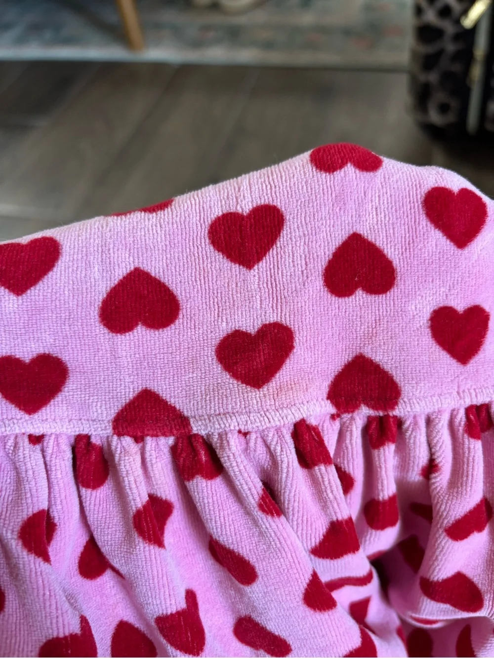 GAP / Baby Gap Heart Pink Red Hoodie Hooded Velour Dress Jennifer’s Body